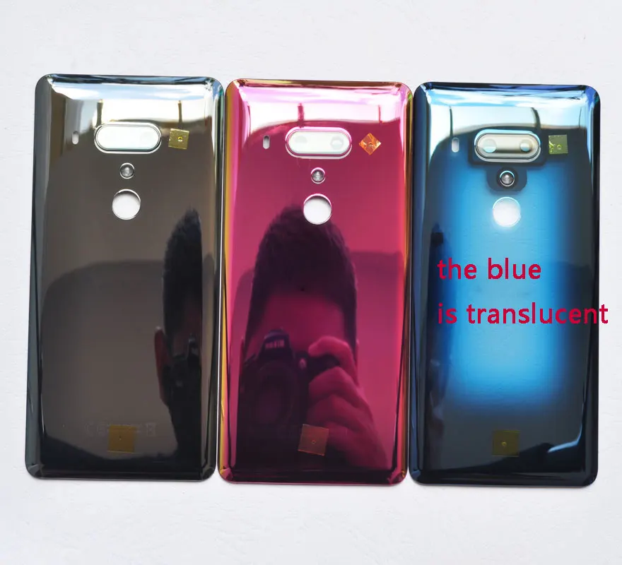 

BINYEAE Original Glass Battery Cover For HTC U12 Plus Rear Housing Back Case With Camera Lens U12 Plus Replacement Part