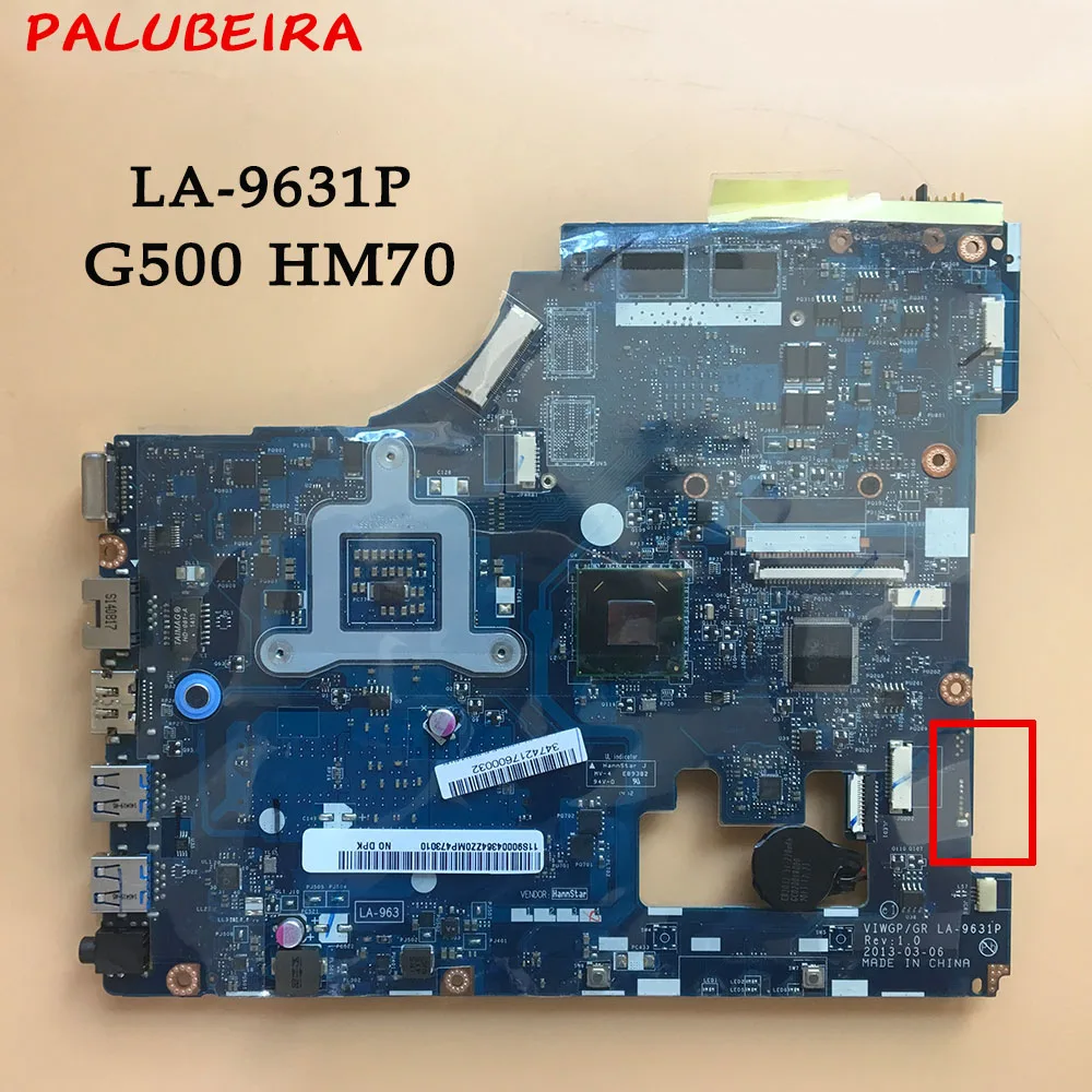 PALUBEIRA для lenovo G500 материнская плата для ноутбука LA-9631P HM70 материнская плата протестирована полностью