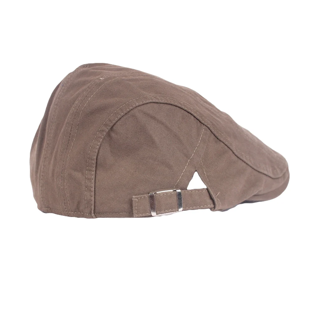 Men Classic Plain Solid Color Driving Hats Beret Peaked Flat Cabbie Newsboy Cap HATCS0135