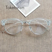 Retro Klassische brillen Halbmetallrahmen klare linse gläser männer frauen gafas W5188