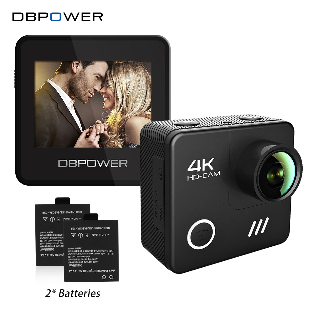 Dbpower L1040 4 К Wi-Fi действие Камера 2.0 дюйма ЖК-дисплей Экран К/24FPS 1080 P/60FPS