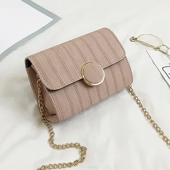 

1PC Fashionable Women Shoulder Bag Solid Color Small Chain Casual PU Crossbody Bag New