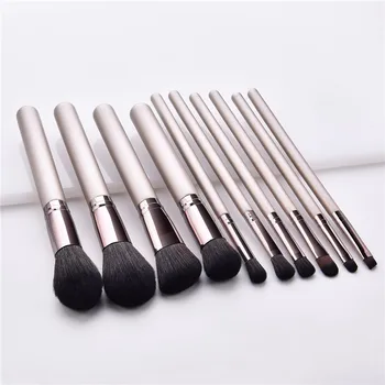 

10pcs/set Makeup Brushes Set champagne Foundation Blush Powder Blending Make Up Brushes Contour Highlighter Cosmetic Tool T10158
