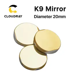Cloudray Диаметр 20 мм K9 CO2 Лазерная зеркальным отражением glassmaterial с золотым покрытием для лазерный гравер резки