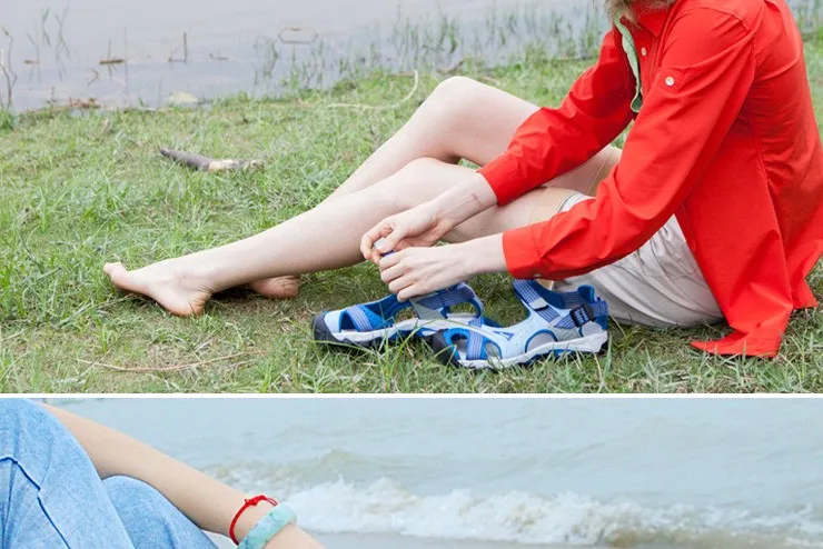 Г., летние уличные женские сандалии легкие дышащие быстросохнущие пляжные сандалии мягкие водонепроницаемые сандалии обувь Auqa
