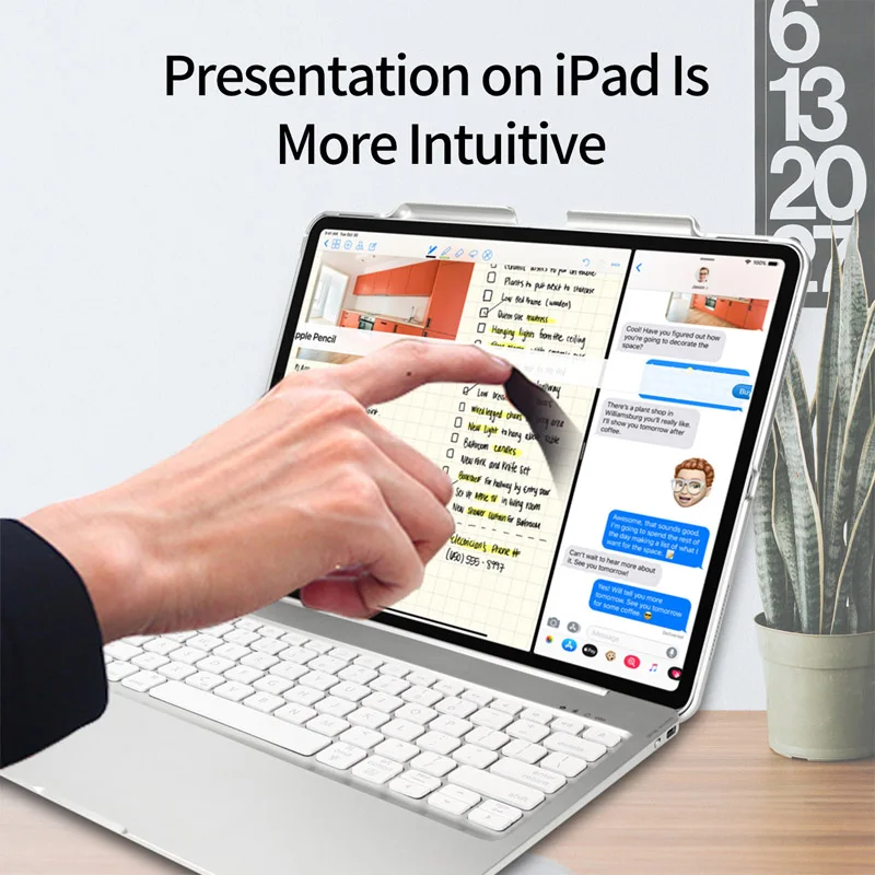 

Wireless Bluetooth Smart Case for iPad Pro 12.9 rotation case Smart keyboard Anti-fall Luxury business Bluetooth keyboard box