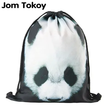 

2019 New drawstring backpack women fashion panda Animal patterns drawstring bag