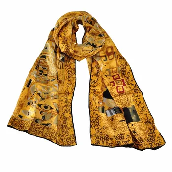 

Fashion New Silk Scarf Women Scarfs Luxury Brand Designer Scarves Famous Oil Painting Works Printing Collection Handrolled Hems