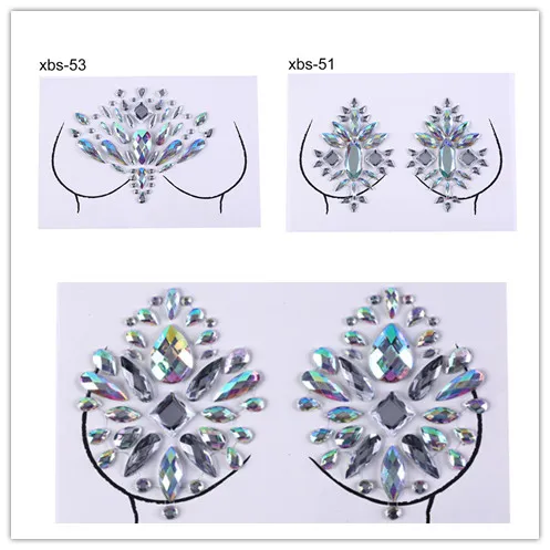 

1pc Women Breast Crystal Bra Stickers 18.5*13cm Bra Pasties Adhesive Stickers Accessories Hot Sale