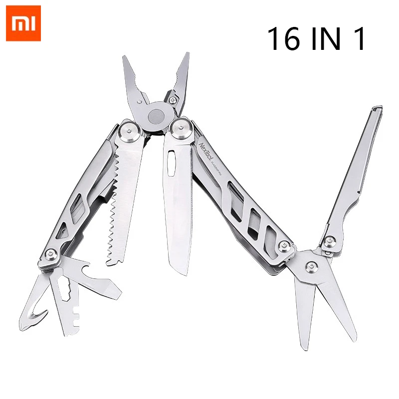 

xiaomi Mijia16 IN 1 Scissors Multi-function Folding Knife Bottle Opener Screwdriver Pliers Stainless Steel Army Knives Hunting