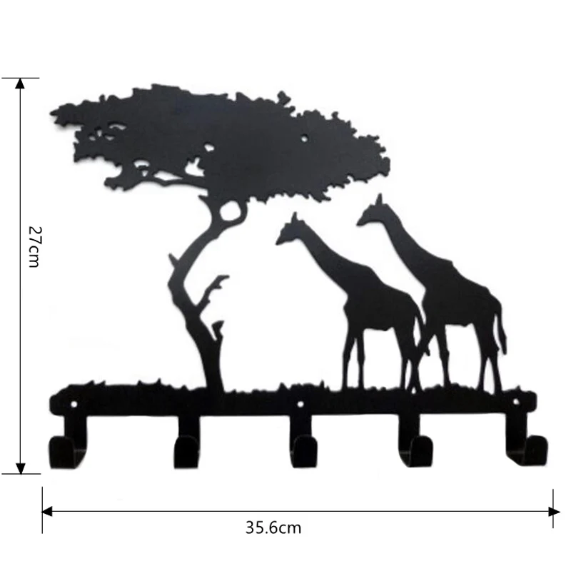 Дизайн жирафа, для дома, кухни, ванной комнаты, металлический крючок для халата, пальто/шляпы/сумки, мультяшная настенная вешалка для дома