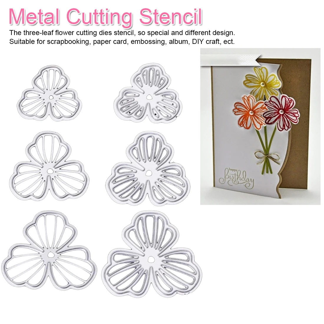 

Hollow Stitches Flower Frame Metal Cutting Dies Stencils for DIY Scrapbooking Decorative Crafts Embossing Paper Cards