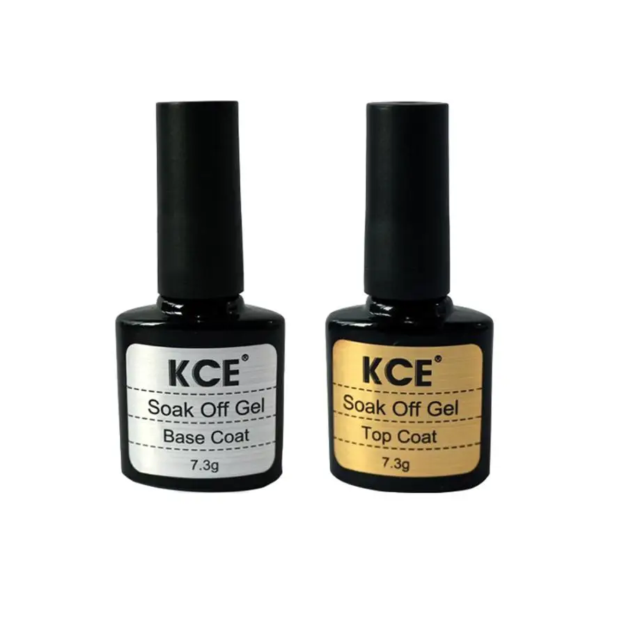 Kce 2pcs Top Coat + Base Coat Mutiuse Liquid Uv Gel Nail Polish Primer