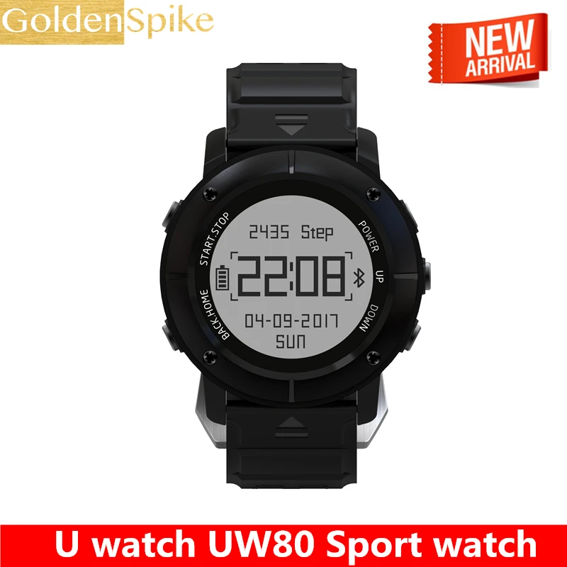 U носить часы UW80 gps Спорт на открытом воздухе Смарт IP68 Водонепроницаемый с монитор