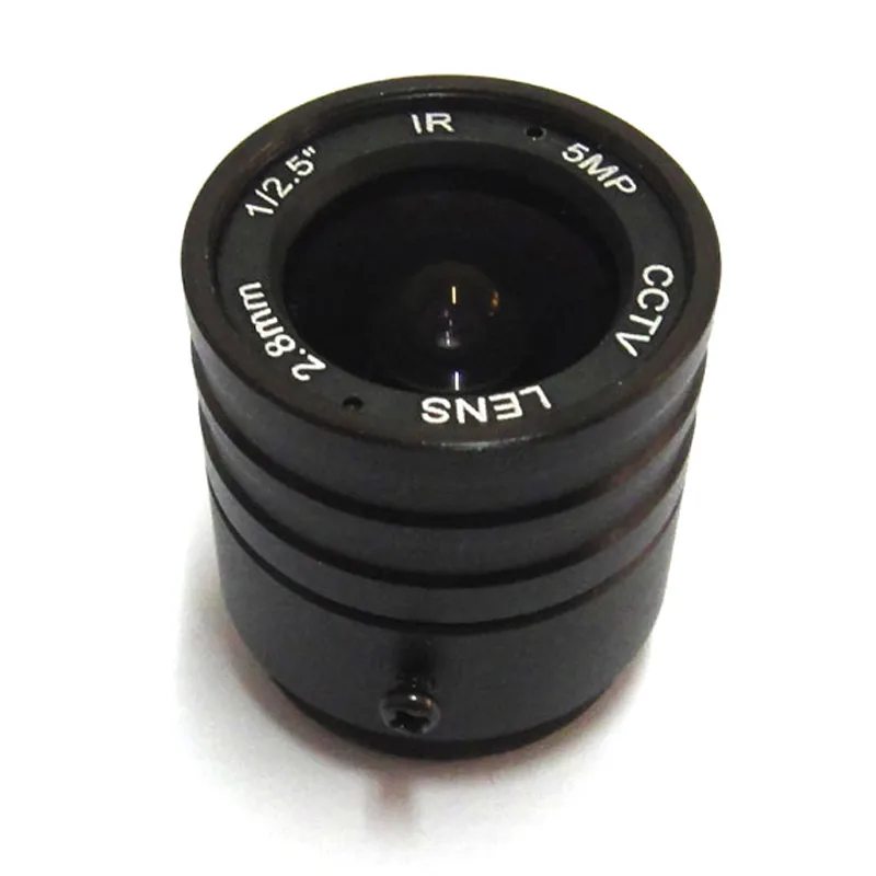 5.0MP HD 2.8mm Manual CCTV Lensa Focal CS melancarkan IR 1 / 2.5 "5mp 115 darjah untuk Kamera IP Keselamatan