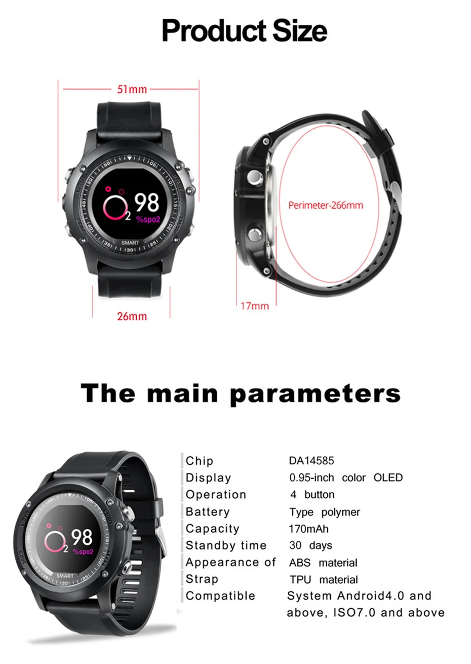 COLMI T2 IP68 Waterproof Heart Rate Monitor Push Message Call Reminder Clock Bluetooth 4.0 Brim Men Sport Smart Watch 18