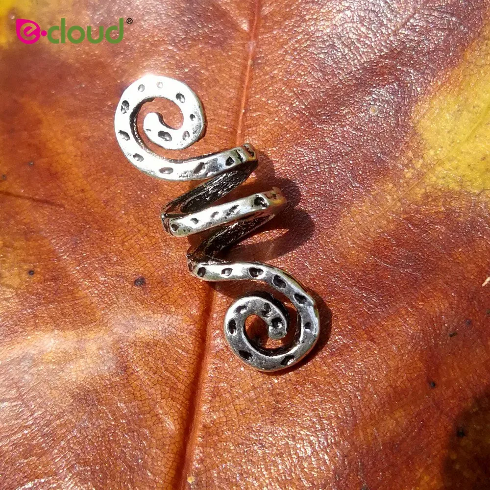 Anéis de Cabelo-acessórios de Cabelo Rolos de Cabelo Contas para Barbas Pingentes de Cabelo Lote Contas Dreadlock Norse Espiral Primavera Trança 20 Pçs - 7 Apliques e perucas