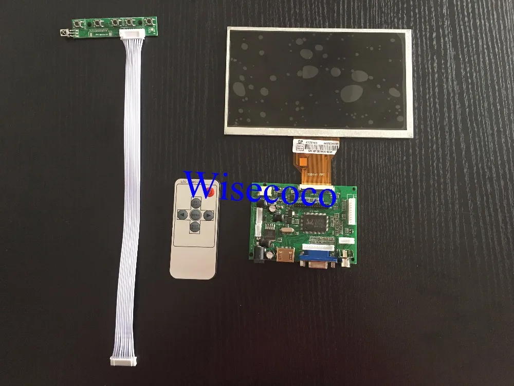 for INNOLUX 7 inch Raspberry Pi LCD Display Screen TFT LCD Monitor AT070TN92 Touch screen + Kit HDMI VGA Input Driver Board