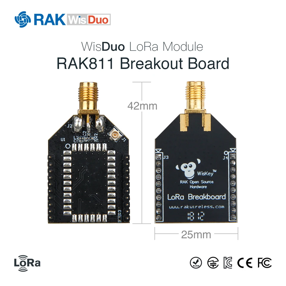 RAK811 Breakout Board | SMA + iPEX Interface | Supports Global