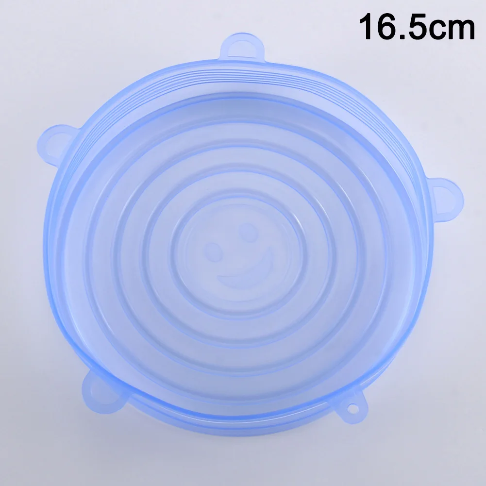 Многоразовая силиконовая эластичная крышка многоразовая герметичная пищевая посылка, крышки, сохраняющие свежесть, запечатанные чаши, эластичная оберточная крышка, кухонная посуда MU - Color: 16.5cm