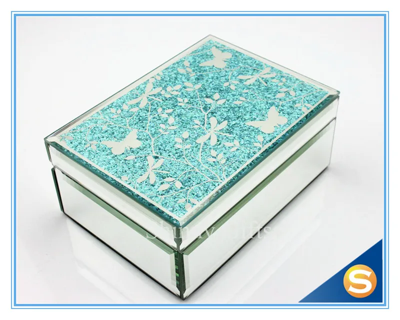 Стеклянная коробка для ювелирных изделий в виде бабочки|jewelry box bag|box leatherjewelry black |