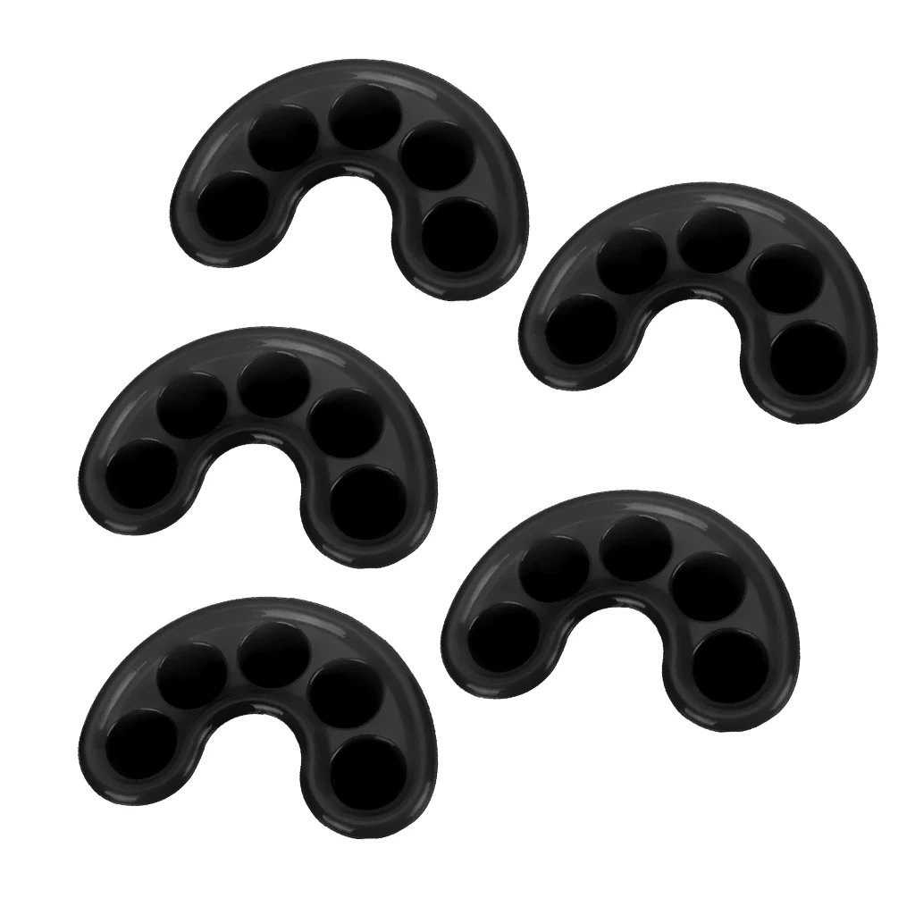 Set of 5pcs Nail Art Hands Five Holes Soak Bowl Tray Treatment , Nail Polish Remove Soaking Bowl Manicure Bathing Tool Kit