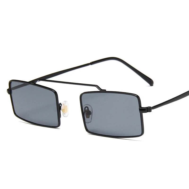 Xinfeite Солнцезащитные очки Ретро маленькая металлическая квадратная оправа личности красочные UV400 для отдыха на открытом воздухе солнцезащитные очки для мужчин и женщин X482 - Цвет линз: 9