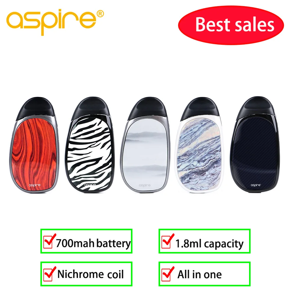 Vape испаритель комплект Aspire cobble buitl-в 700 мАч батарея и 1 8 мл электронная сигарета