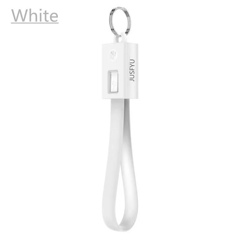 Мини брелок usb type-C кабель для быстрой зарядки зарядное устройство провод шнур USB-C type-c кабель для передачи данных для samsung S9 S8 Xiaomi huawei адаптер - Тип штекера: White