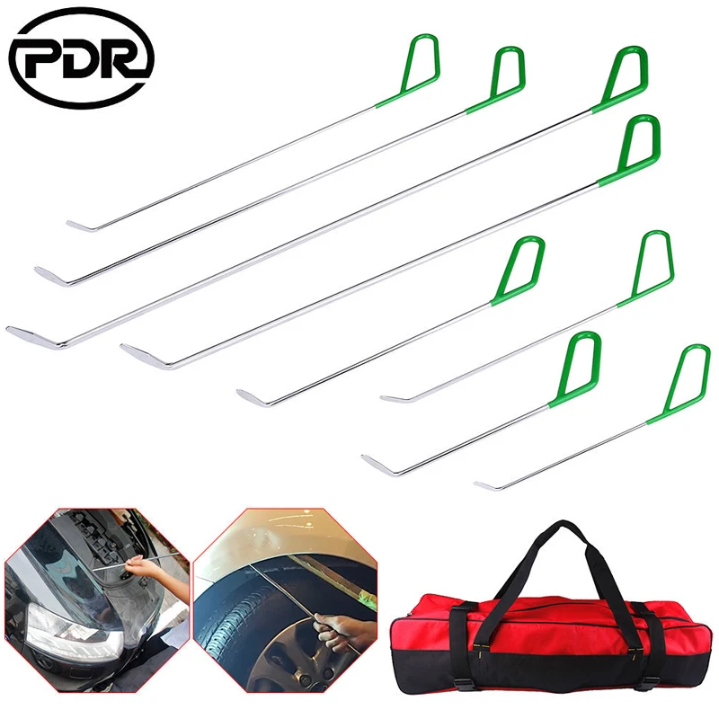

PDR Tools PDR Hooks Push Rods Car Crowbar Paintless Dent Repair Tools Car Dent Removal Hand Tool Sets