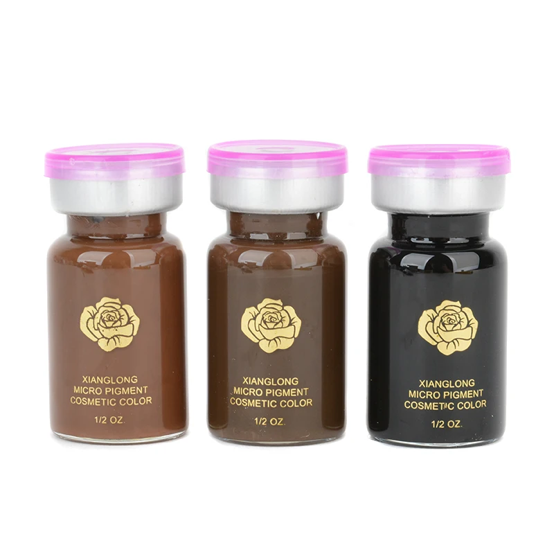 Permanent Eyebrow Tattoo Ink Professional Makeup Pigment 3D Micropigmentation Brows Ink Emulsions 3 Colors