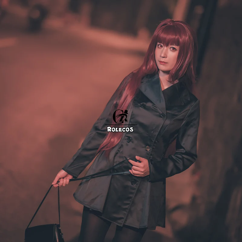 ROLECOS игра FGO Косплей волосы Scathach Длинные для женщин Fate Extella ссылка винно красный