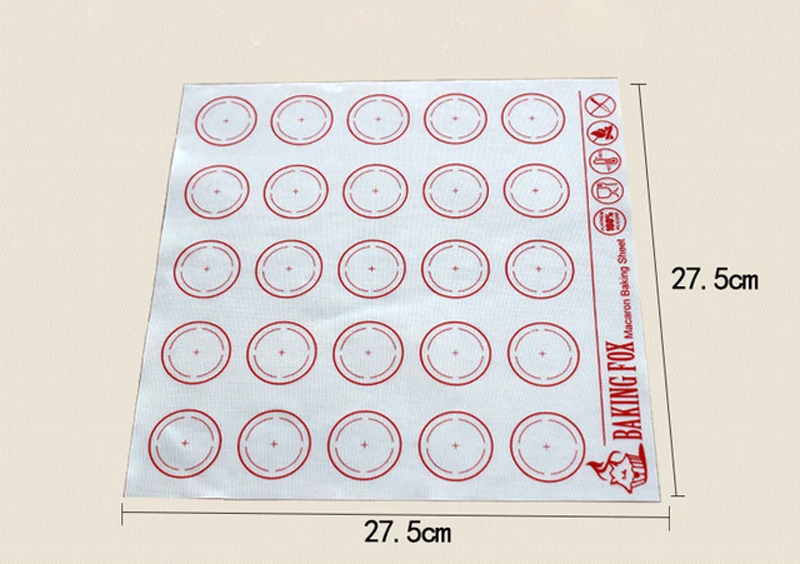 27,5*27,5 см стекловолокно Макарон для тортов печенья выпечки подкладка для печки коврик антипригарный силиконовый лист Кондитерские Жаростойкие Инструменты для выпечки