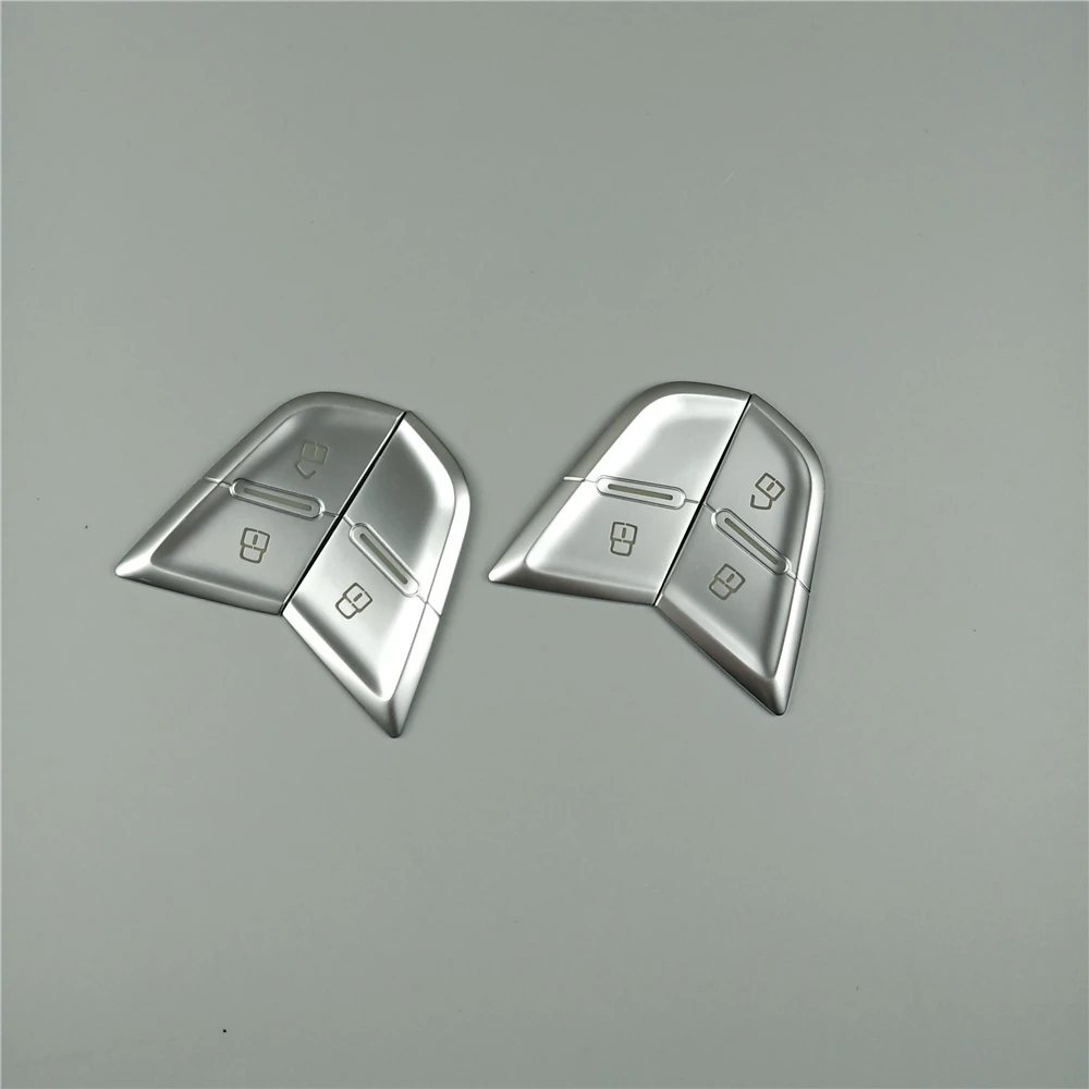 سيارة التصميم الباب قفل أزرار الديكور غطاء إطاري كروم ABS ملصقات تقليم 4 قطعة لأودي A4 B8 2009-16 الداخلية اكسسوارات