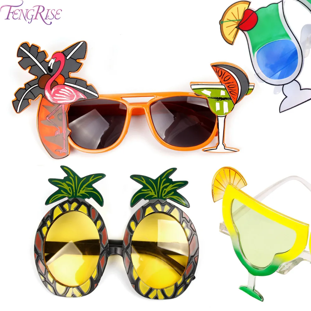 

FENGRISE Hawaii Beach Flamingo Pineapple Sunglasses Goggles Bachelorette Hen Night Stag Party Favors Carnival Party Decoration