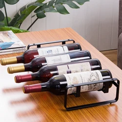 Железная изогнутая волна стойка для вина пробковый контейнер держатель для бутылки Кухонный бар дисплей Металлический винный ремесло подарок ручной работы Винный Стеллаж барные инструменты - Цвет: Hanging 4 bottles