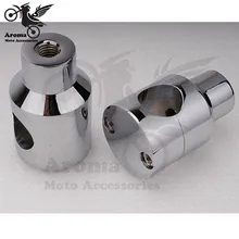 25MM 1″ sliver chrome motorbike handle bar mount for Harley Davidson Billet Chopper Cruiser Bobber motorcycle handlebar riser