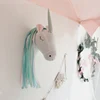 Украшение на стену с головой животного, единорог, лебедь, мягкая игрушка, кукла для девочки, украшение детской комнаты, Настенное подвесное крепление, подарок на день рождения ► Фото 1/6