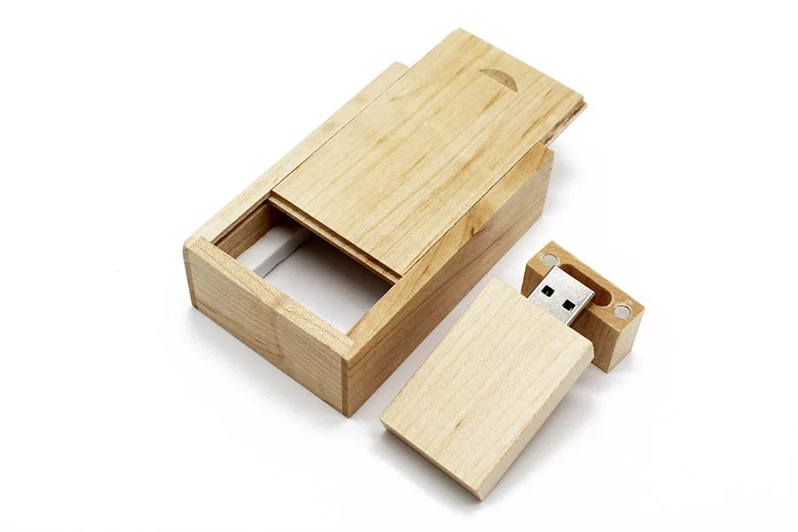 KING SARAS деревянный + коробка usb флеш-накопитель 4 ГБ 8 ГБ 16 ГБ 32 ГБ кленовый usb 3,0 деревянный логотип гравировка подарок