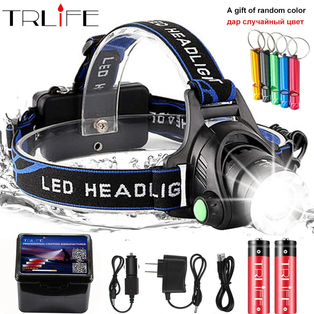 Led Headlamp L2//T6 Zoomable Head Light Head Torch Head For Fishing Camping