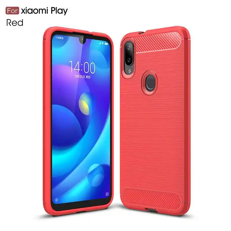 Mokoe mi модный Ударопрочный Мягкий силиконовый чехол 5,8" для Xiaomi mi Play, чехол для Xiaomi mi Play, чехол для телефона - Цвет: Red