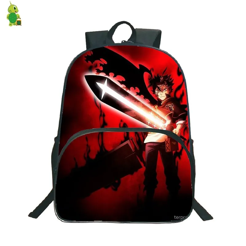 Аниме Черный клевер Печатный Рюкзак Mochila школьные сумки для подростков женщин мужчин большой дорожный рюкзак Водонепроницаемый рюкзак для ноутбука