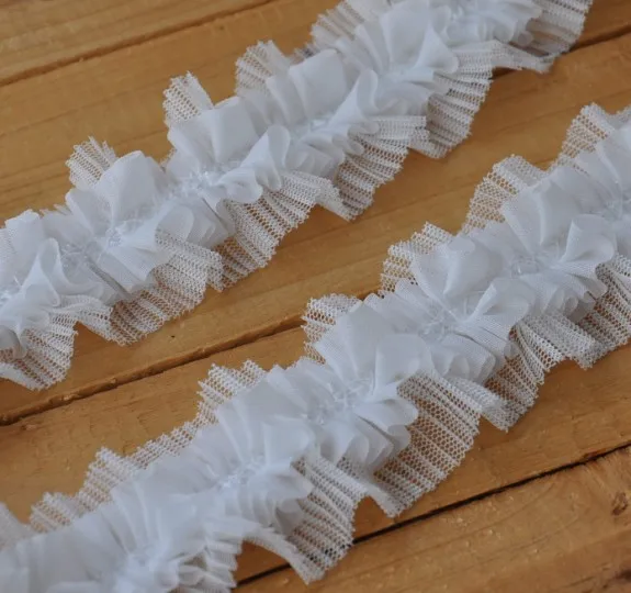 3D шифоновое с цветочным кружевом Бисероплетение оборками перламутровые 10