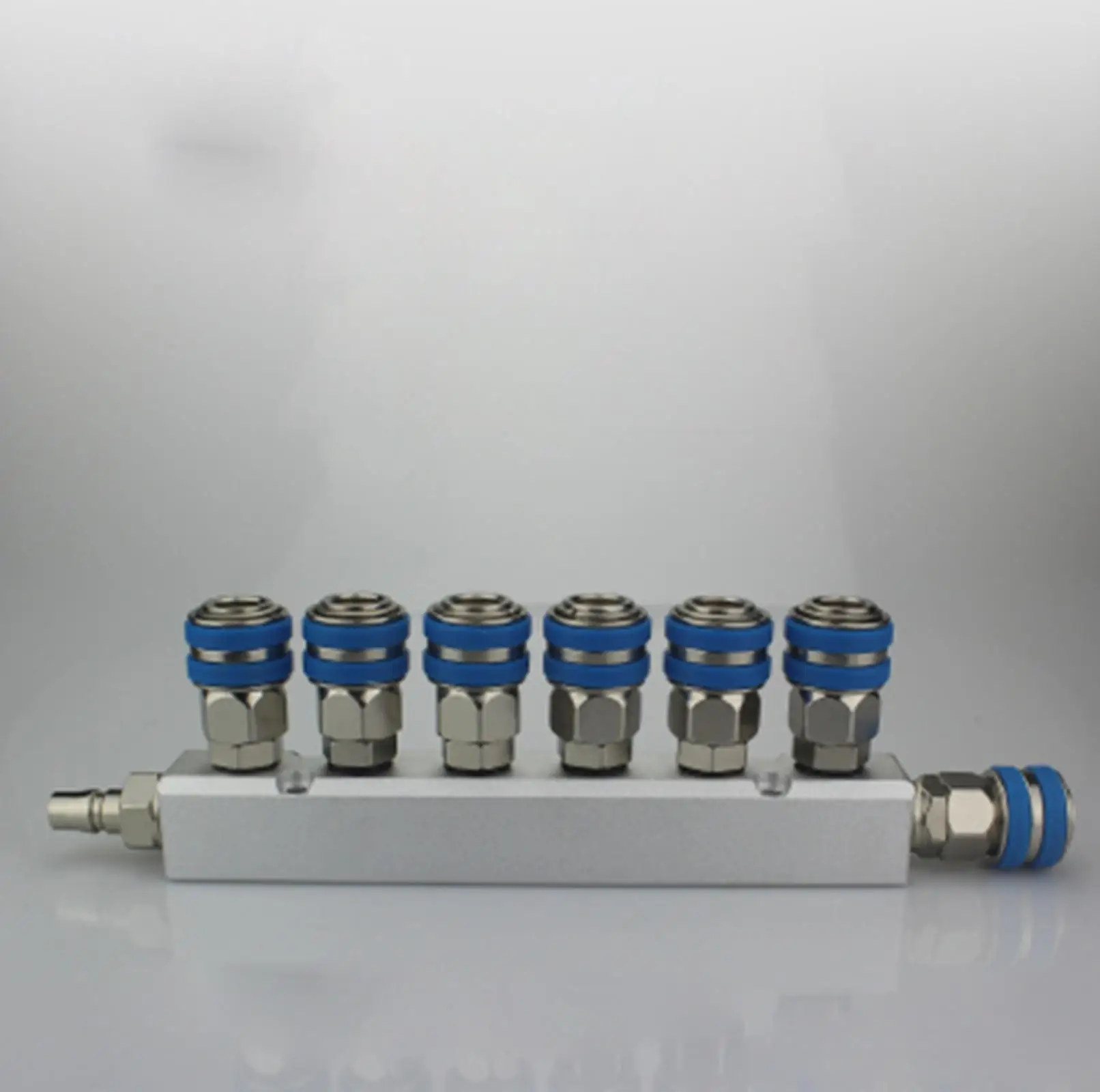 C Type Socket Out 6 Way Pneumatic Air Solid Aluminum Manifold Block
