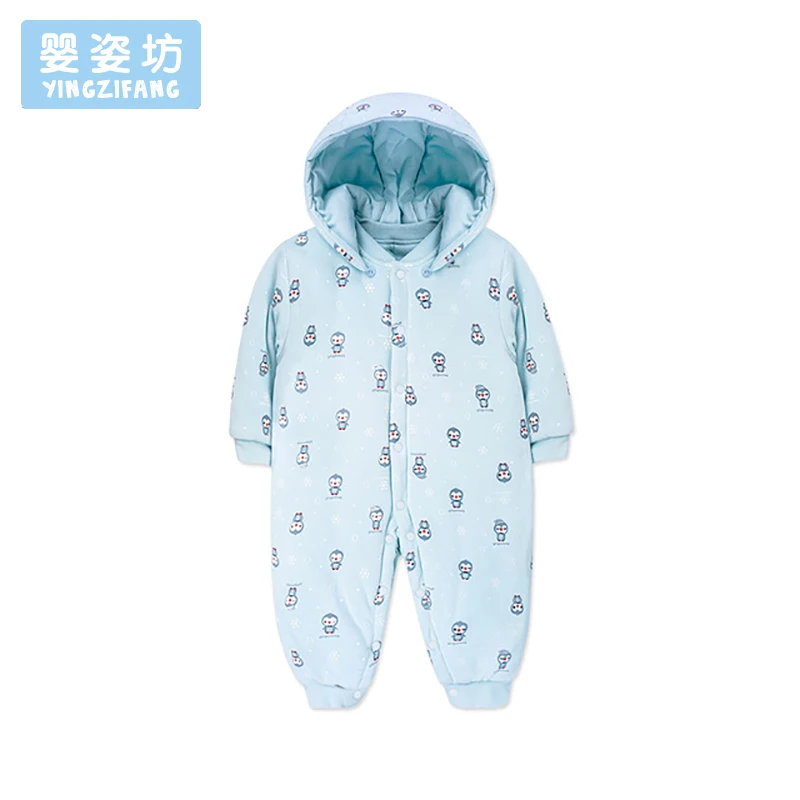

Baby Girl Newborn Baby Romper Kid Jumpsuit Hooded Infant Outfit Clothes Long Sleeve Penguin Pattern Rompers Toddler Body Suit