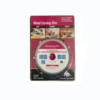 

5 Inch Grinder Disc and Chain 14 Tooth Woodcarving Disc Saw Blade Cut Chain Wood Cutting Chainsaw for 5" Angle Grinders