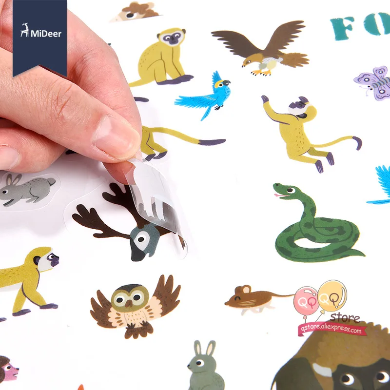 Mideer Reusable Sticker Game Pad Collection Cling Style Toys for Children Kid Gift Electrostatic Removable background scenes