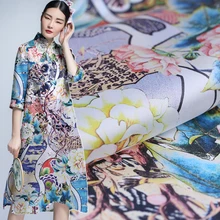 138 см шириной 12 мм с заказным цифровым рисунком ougen атласные ткани жесткая одежда из шелка навес юбка тканевые платья, юбки