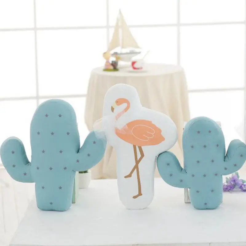 Kids Lovely Cactus Flamingo Pillow Plush Cartoon Cushion Baby Soft Toys Cute Bed Animal Plants Stuffed Sofa Comfortable Toy Doll (8)