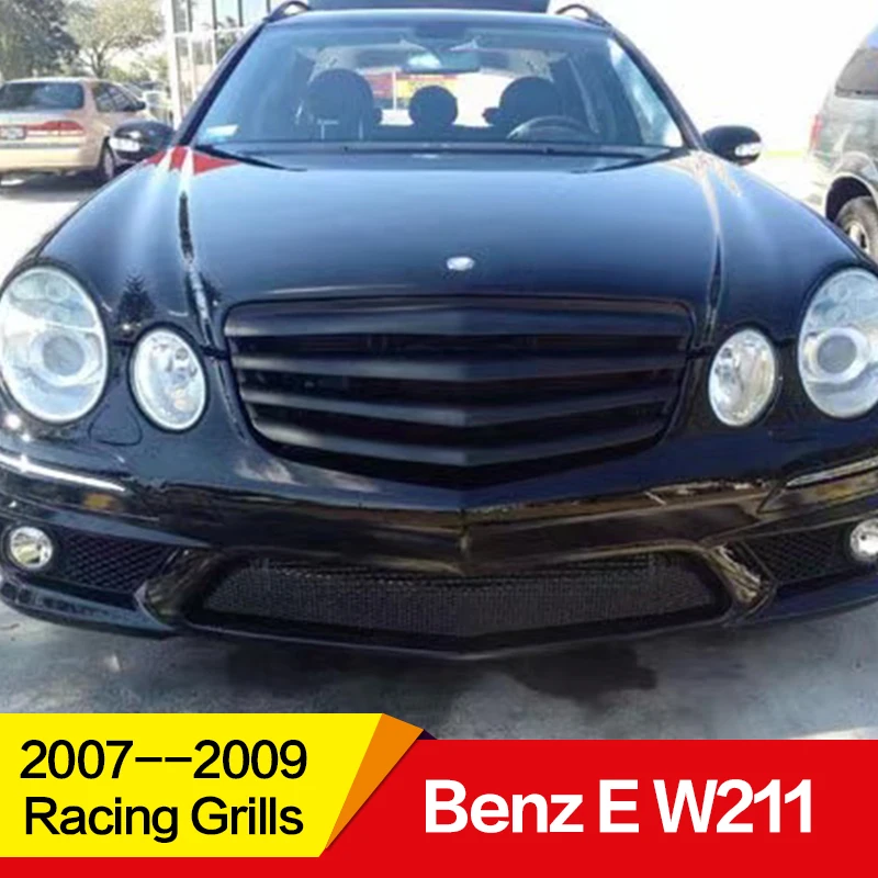 

Use for Mercedes-Benz E-class W211 Racing Grills 2007 08 09 Year carbon fibre Refitt Front Center Racing Grille Cover no logo